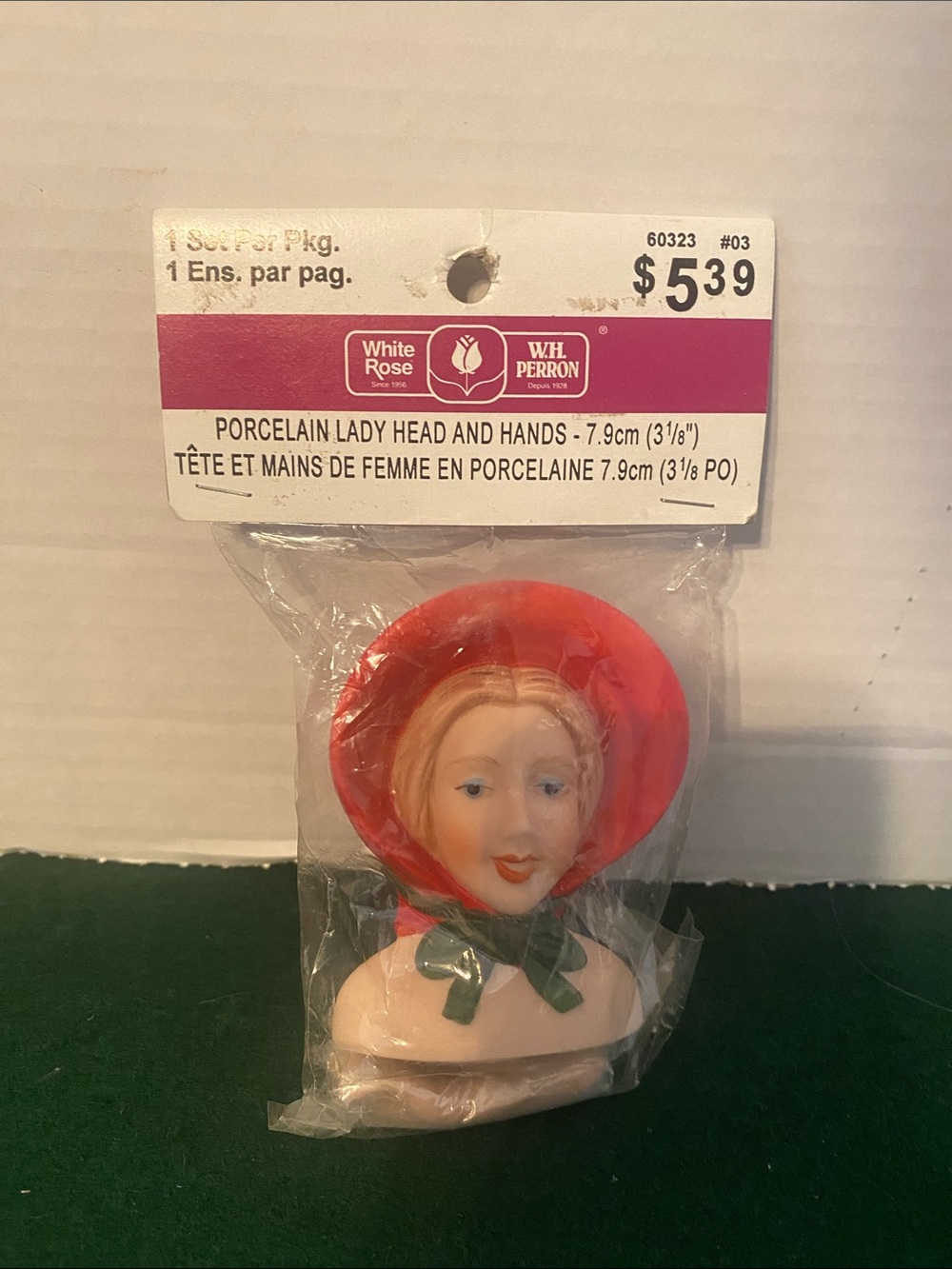 Vintage Mangelsen’s porcelain lady doll head and hands set